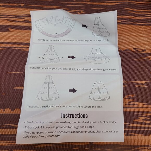 Poochies Sprouts Dog Cone Collar Surgery Medical Recovery Sz Small New Open Box. - Picture 3 of 4